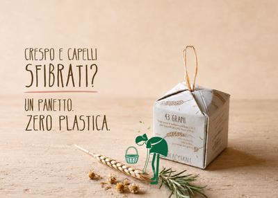 Shampoo solido 2 in 1 43 Grani Ethical Grace, confezione plastic free legata con rafia naturale, tra camomilla e rosmarino essiccati