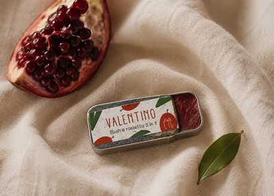 Valentino burrocacao colorato naturale vino con melagrana aperta – Ethical Grace